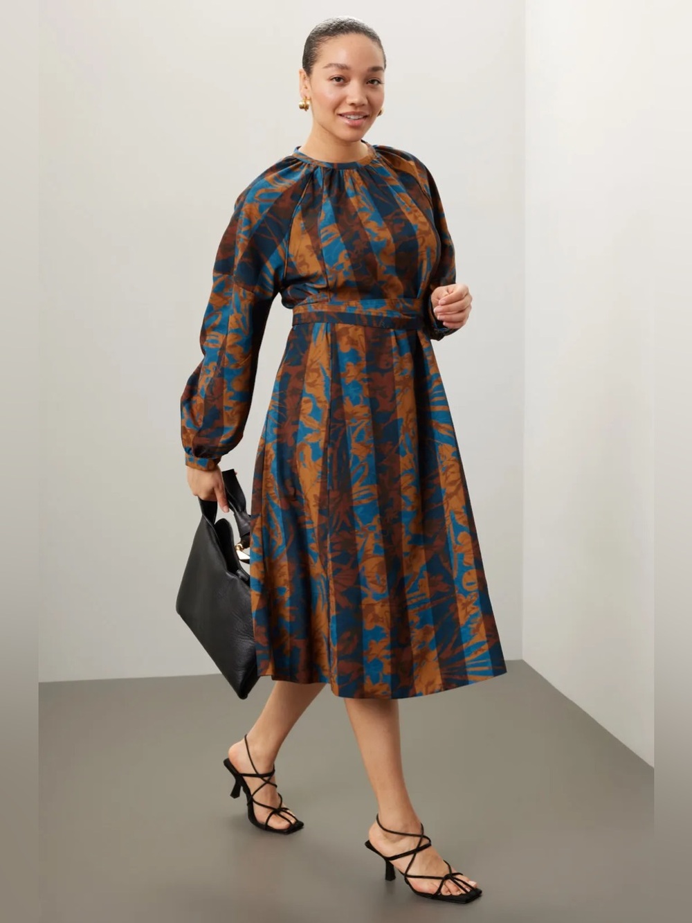 *Flawed RTR Eudon Choi The waist Printed Midi Dress (0462)